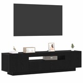 vidaXL TV-kast Zwart - 160 cm - Bewerkt hout - 35% Korting