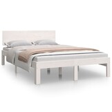vidaXL Bedframe Massief Hout Wit 120x190 cm - 35% Korting!