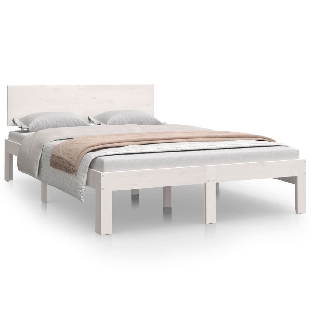 vidaXL Bedframe Massief Hout Wit 120x190 cm - 35% Korting!