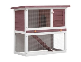 vidaXL Konijnenhok Buiten - 60% Korting - Hout Bruin