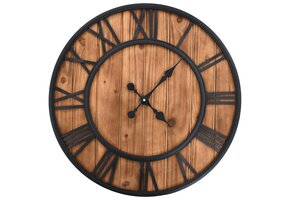 vidaXL XXL Wandklok 60cm - Vintage Hout & Metaal | 55% Korting