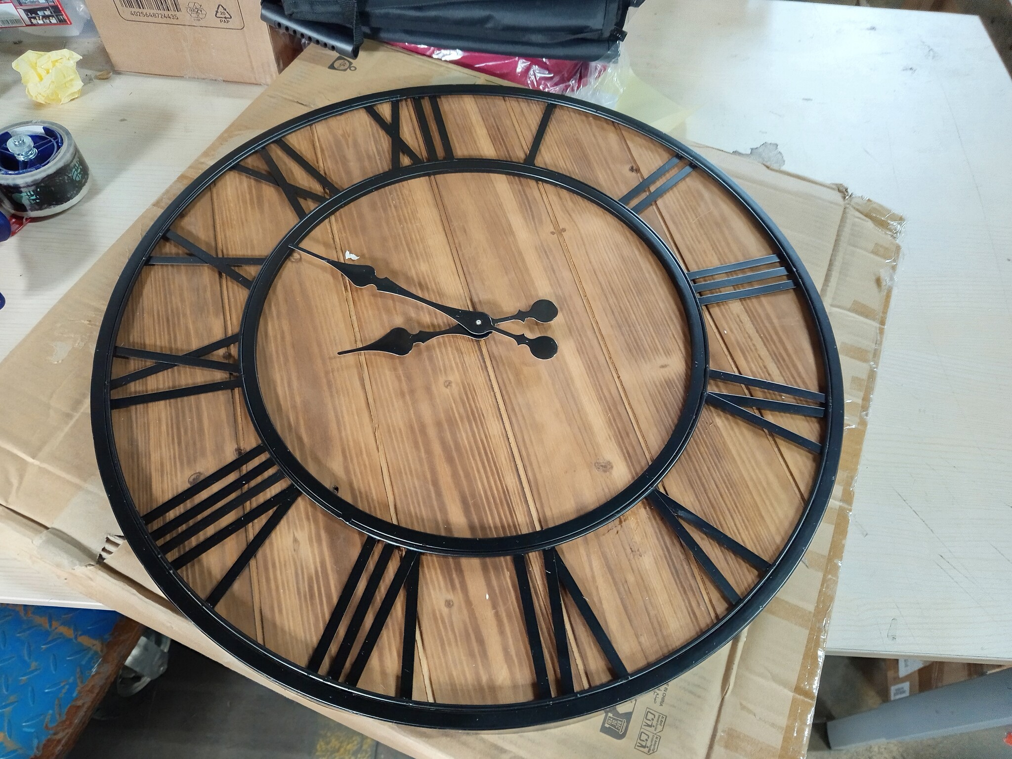 vidaXL XXL Wandklok 60cm - Vintage Hout & Metaal | 55% Korting