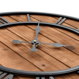 vidaXL XXL Wandklok 60cm - Vintage Hout & Metaal | 55% Korting