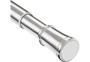 Gordijnroede zonder boren, zilver, 105-205 cm - 30% Korting!