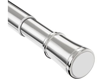 Gordijnroede zonder boren, zilver, 105-205 cm - 30% Korting!