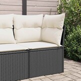 vidaXL Tuinhoekbank met kussens poly rattan zwart - 37% korting