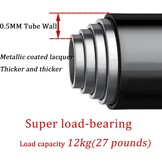 Gordijnroede zonder boren, zilver, 105-205 cm - 30% Korting!