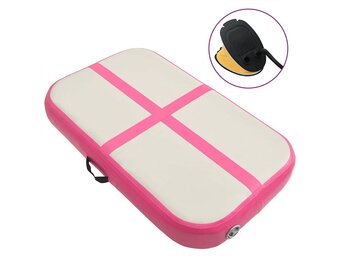 Opblaasbare Gymnastiekmat met Pomp - 60x100x15 cm PVC Roze (35% Korting!)
