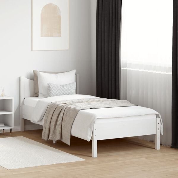 vidaXL Grenenhouten Bedframe Wit 90x200 cm - Nu 59% Korting!