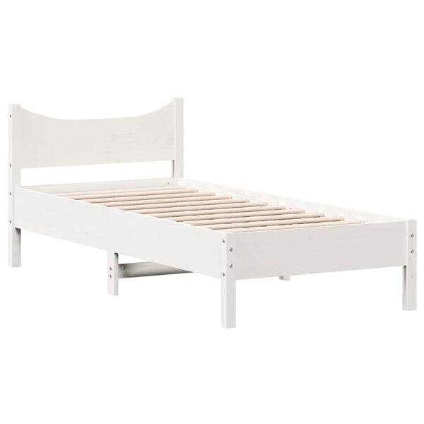 vidaXL Grenenhouten Bedframe Wit 90x200 cm - Nu 59% Korting!