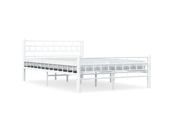 vidaXL Bedframe Metaal Wit 140x200 cm | Nu met 35% Korting!