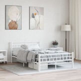 vidaXL Bedframe Metaal Wit 140x200 cm | Nu met 35% Korting!