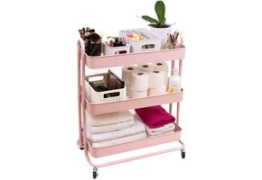 Craftelier Organizerwagen Metaal 3-laags Wit - 30% Korting!