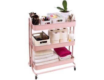 Craftelier Organizerwagen Metaal 3-laags Wit - 30% Korting!