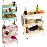 Craftelier Organizerwagen Metaal 3-laags Wit - 30% Korting!
