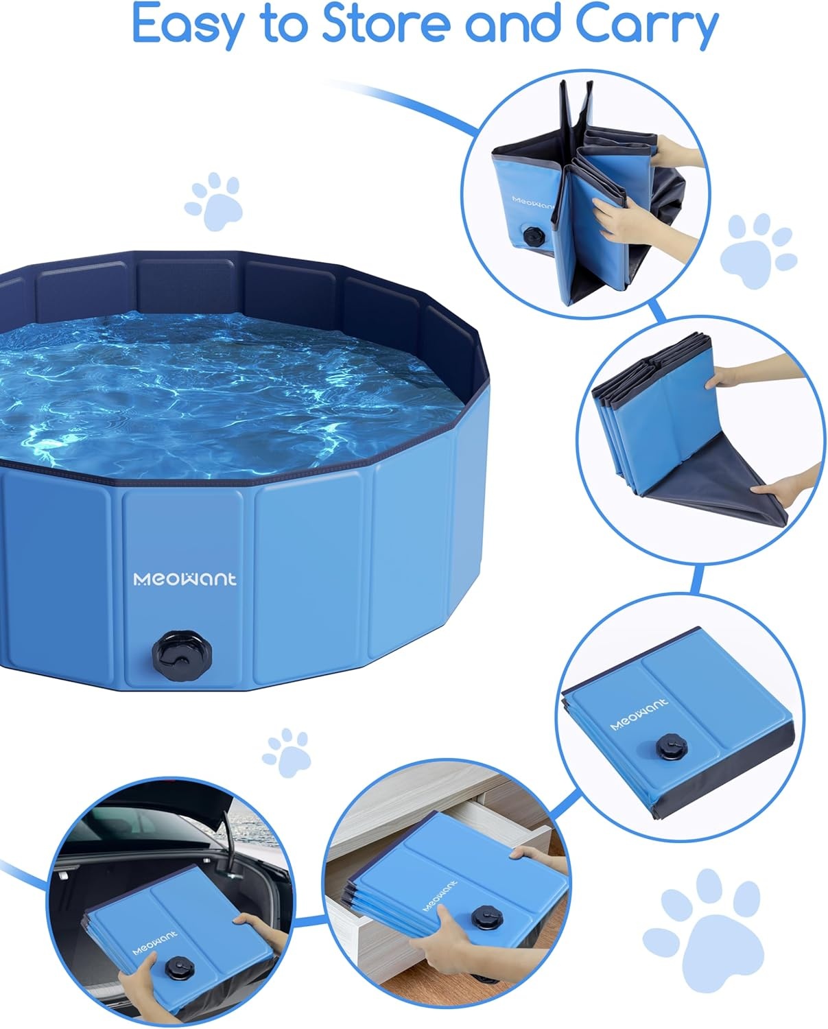 Meowant Opvouwbaar Hondenzwembad | Grote Honden | 30% Korting