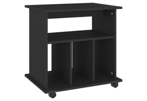 vidaXL Rolkast 60x45x60 cm Zwart Bewerkt Hout | 64% Korting