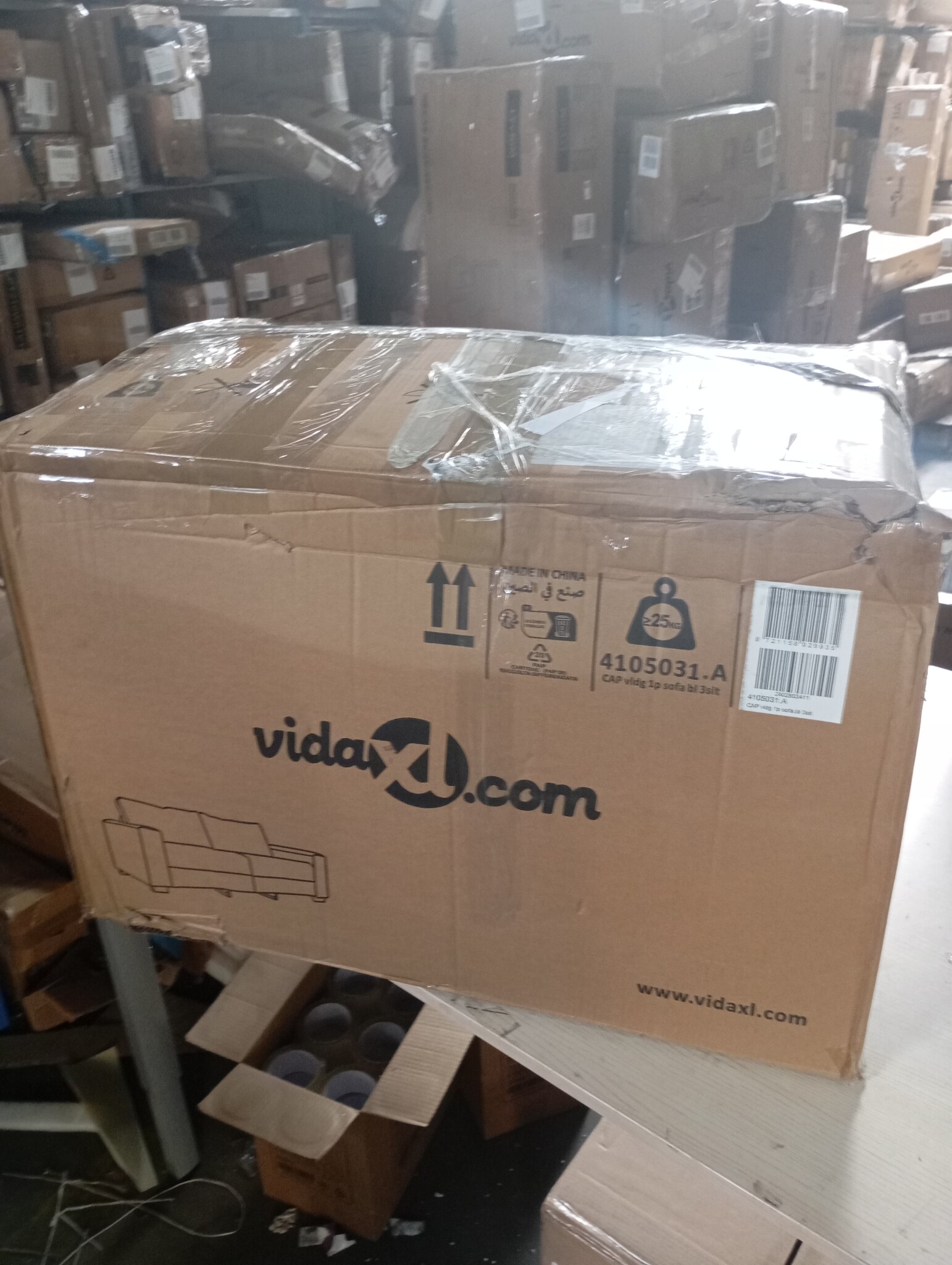 vidaXL Driezitsbank 180 cm fluweel donkergrijs