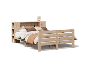 vidaXL Hoofdbord met opbergruimte 140 cm massief grenenhout