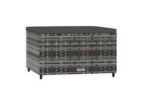 vidaXL Voetensteun Poly Rattan Grijs - 30% Korting!