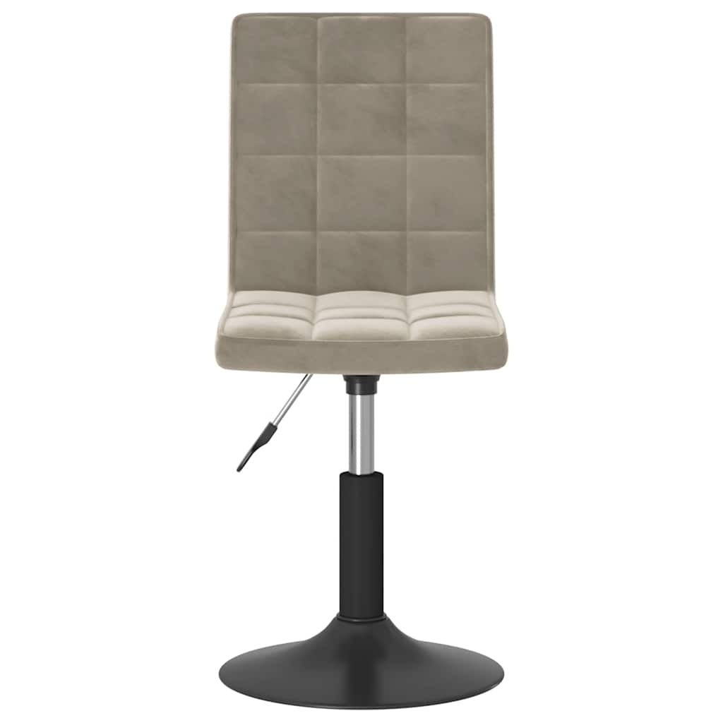 vidaXL Eetkamerstoelen Draaibaar 2 St. (40% Korting) - Lichtgrijs Fluweel