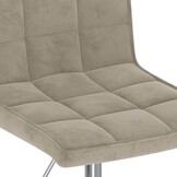 vidaXL Eetkamerstoelen Draaibaar 2 St. (40% Korting) - Lichtgrijs Fluweel