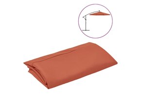 vidaXL Vervangingsdoek Zweefparasol 350cm Terracotta - 55% Korting!