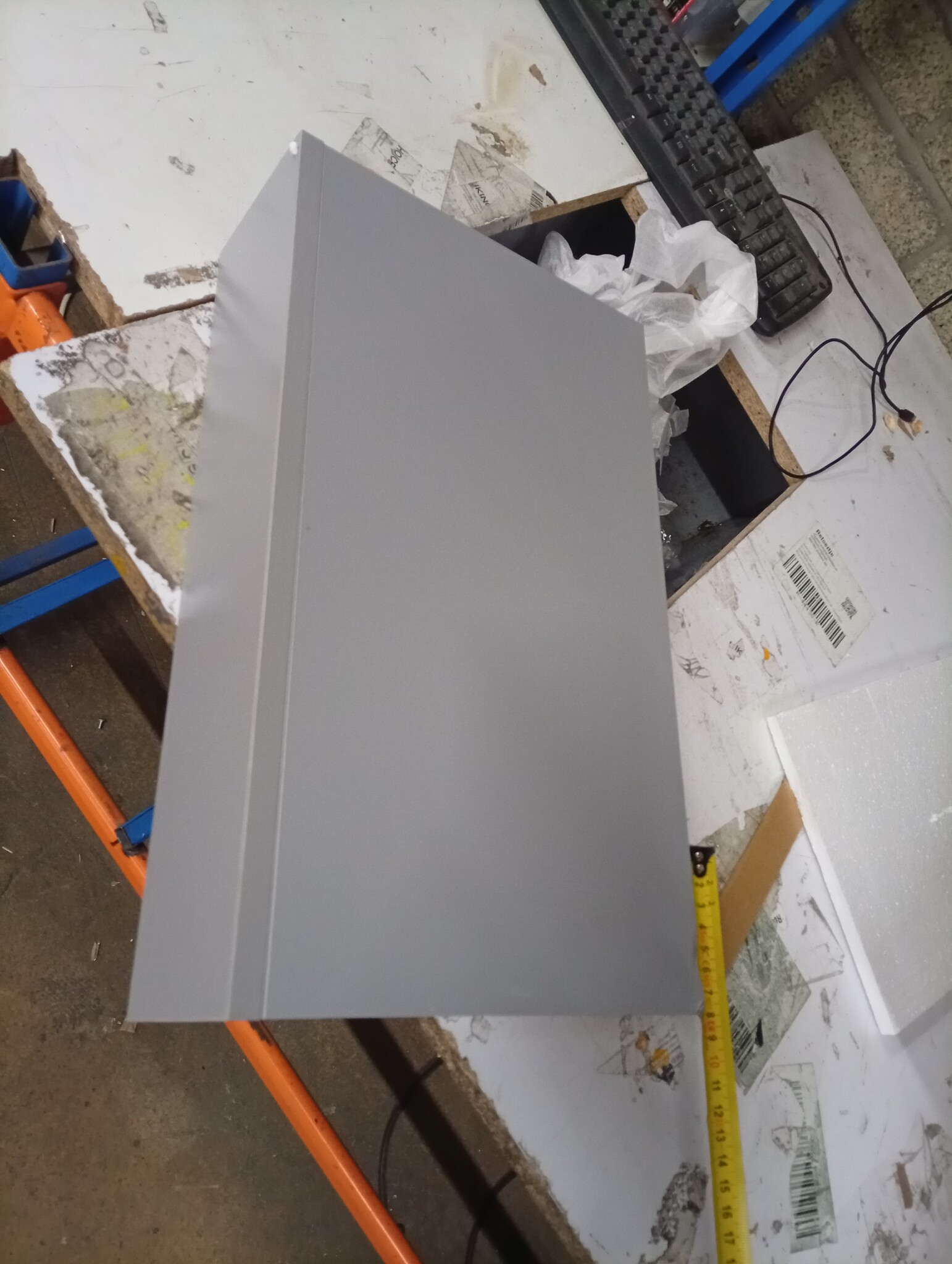 vidaXL Wandschap met lade - 56% Korting - Grijs MDF