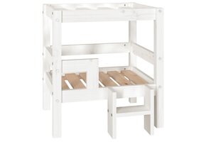 vidaXL Hondenmand Massief Grenenhout Wit - 62% Korting