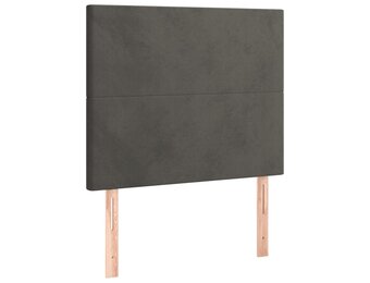 vidaXL Hoofdborden 2 st 90x5x78/88 cm fluweel donkergrijs