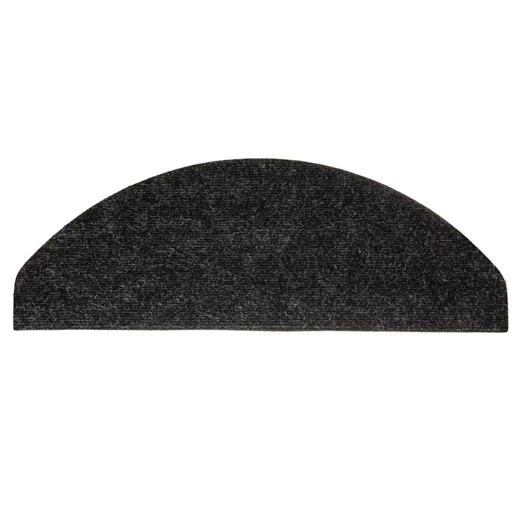 vidaXL Antraciet Trapmatten Zelfklevend - 10 stuks (65x22,5x3,5 cm) - 25% Korting