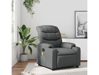 vidaXL Massagestoel verstelbaar kunstleer grijs - 57% Korting