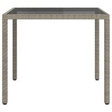 vidaXL Tuintafel 90x90x75 cm Poly Rattan & Gehard Glas | 35% Korting