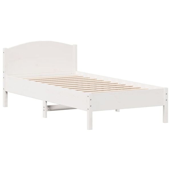 vidaXL Bedframe Grenenhout Wit 90x190 cm | 35% Korting
