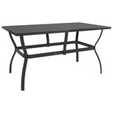vidaXL Tuintafel Staal Antraciet 140x80 cm | 41% Korting