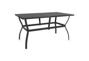 vidaXL Tuintafel Staal Antraciet 140x80 cm | 41% Korting