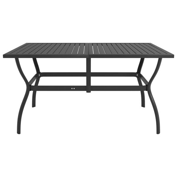 vidaXL Tuintafel Staal Antraciet 140x80 cm | 41% Korting