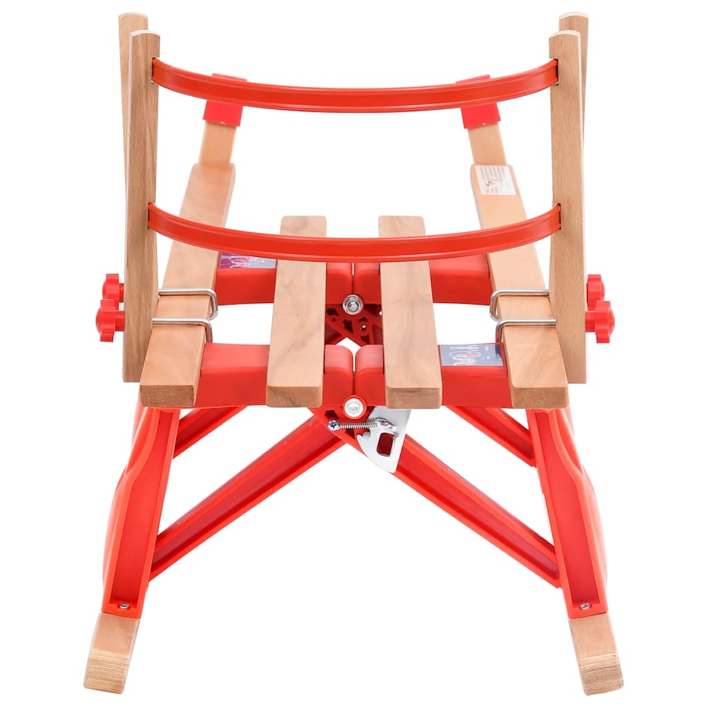 vidaXL Sneeuwslee Hout Inklapbaar met Rugleuning - 46% Korting!