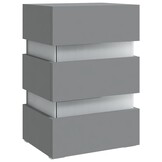 vidaXL Nachtkastje LED Grijs Bewerkt Hout 45x35x67 cm | -58%
