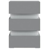 vidaXL Nachtkastje LED Grijs Bewerkt Hout 45x35x67 cm | -58%