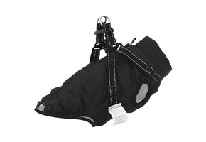 vidaXL Hondenjas met Harnas Waterdicht Zwart L40 - 41% Korting!