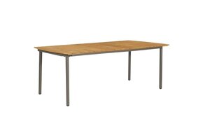 vidaXL Tuintafel Acaciahout & Staal - 200x100 cm - 36% Korting