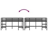 vidaXL Kinderhoogslaper met ladder 90x200 cm massief grenenhout zwart