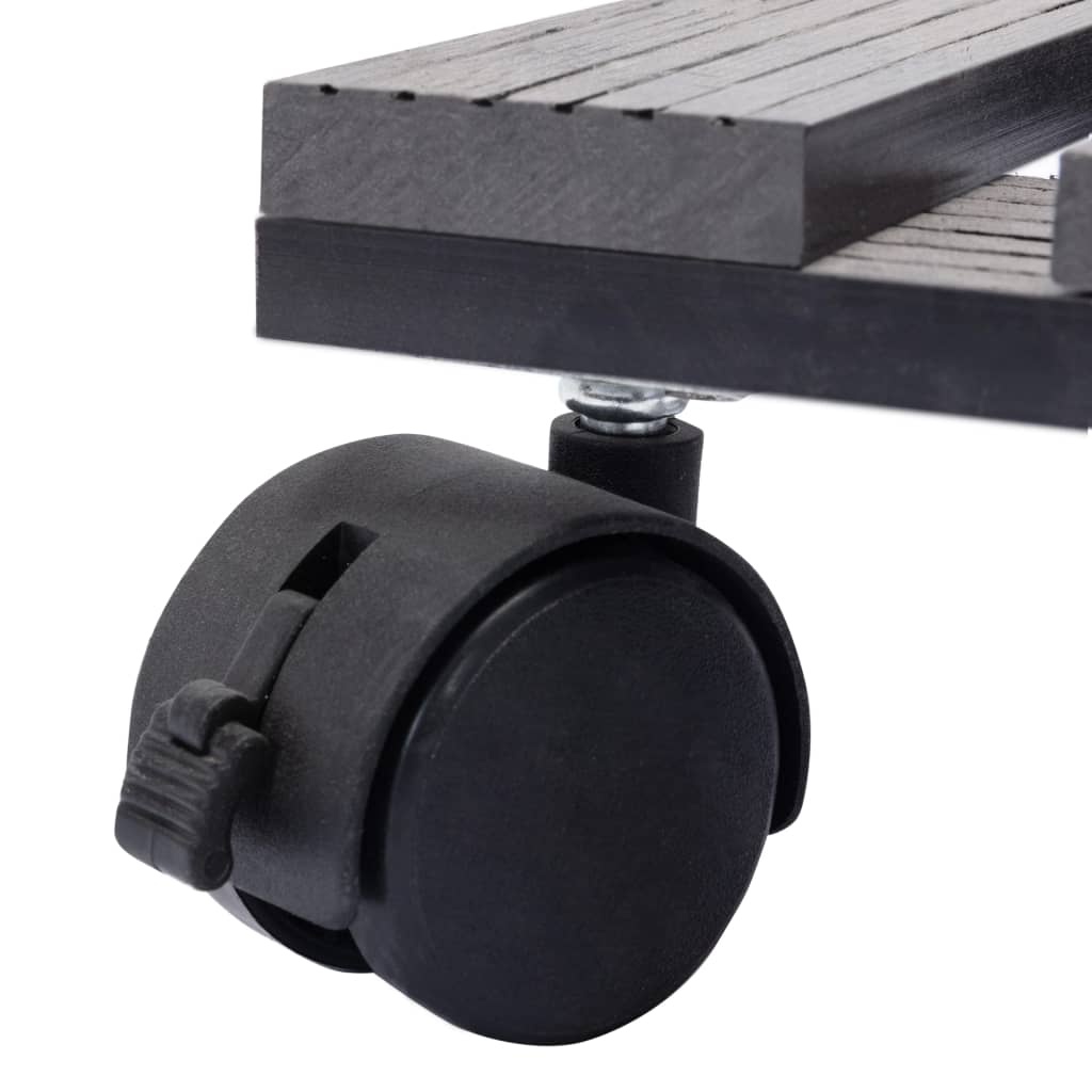 vidaXL Plantentrolleys 2 st 30x30cm HKC Grijs - 64% Korting!