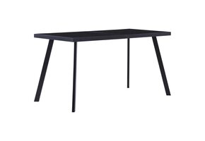 vidaXL Eettafel Zwart 140x70x75 cm - Gehard Glas | 62% Korting