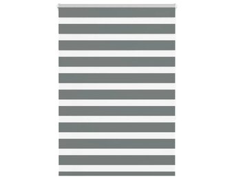 vidaXL Zebra rolgordijn 115x150 cm stofbreedte 110,9 cm donkergrijs