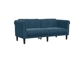 vidaXL 2-zitsbank Fluweel Blauw - 37% Korting!