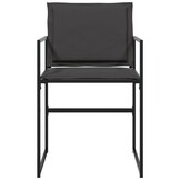 vidaXL Tuinstoelen 4 st met kussens staal en textileen zwart