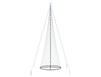 vidaXL LED Kerstboom met 550 LED Koudwit 160 x 160 x 500 cm Metaal