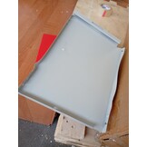 vidaXL Lockerkast 90x45x92,5 cm staal lichtgrijs en rood